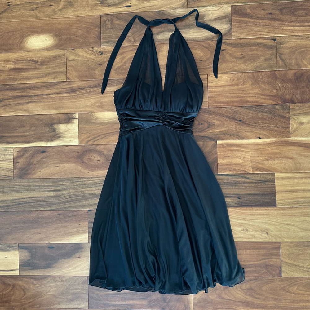 XOXO Black Halter Dress size Small